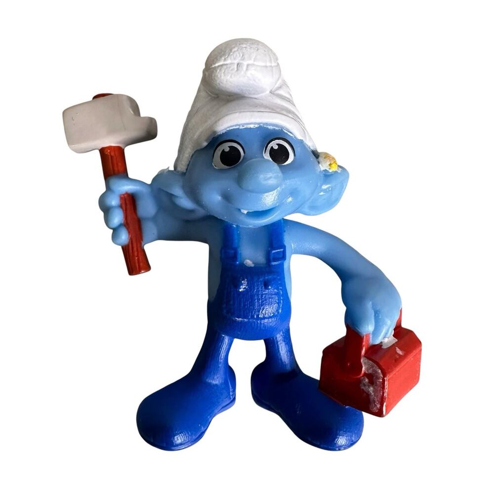 Smurfs Handy PVC Toy Figure McDonalds 2013 Peyo 4" Smurf